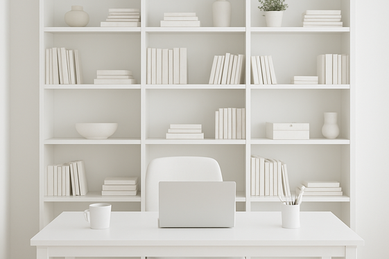 Use White Shelving to Keep Organized and Stylish illustration