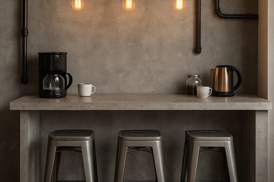 Choose Industrial Elements for an Urban Café Feel illustration