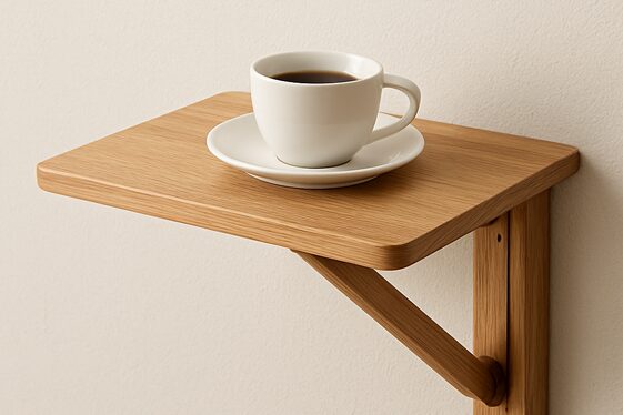 Use Wall-Mounted Fold-Down Tables for Small Spaces illustration