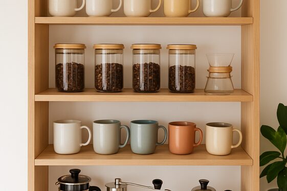 Incorporate Open Shelving to Display Your Coffee Essentials illustration