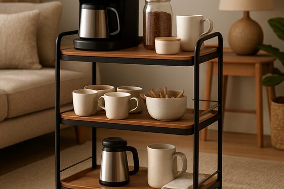 Use a Rolling Cart for a Portable Coffee Bar illustration