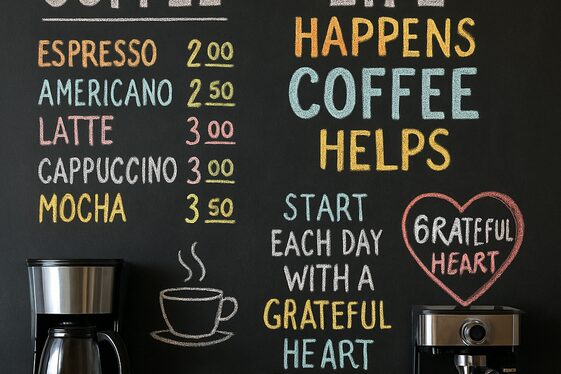 Add a Chalkboard Wall for Coffee Menus and Inspiration illustration