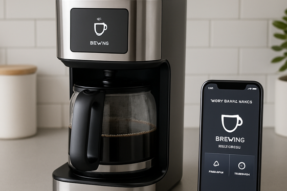 Integrate Smart Coffee Machines with App Connectivity illustration
