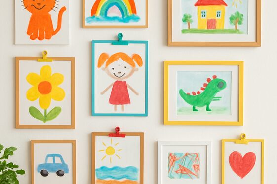 Children’s Artwork Display That Grows with Them illustration