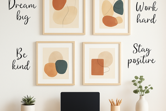 Using Wall Decals to Complement Art Pieces illustration