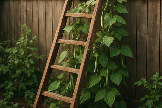 Ladder Trellis for Vertical Vegetable Growing illustration
