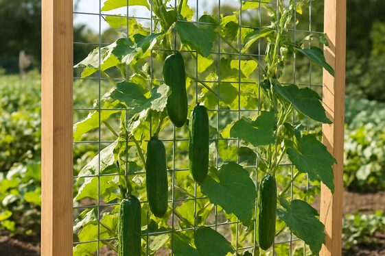 Wire Mesh Trellis for Climbing Flowers illustration