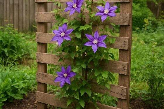 Old Pallet Trellis for Upcycled Style illustration