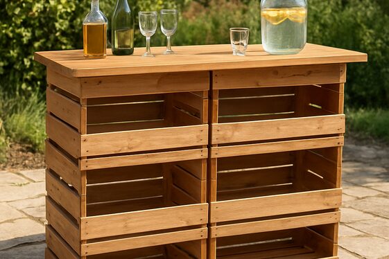 Build a Simple Outdoor Bar from Crates illustration