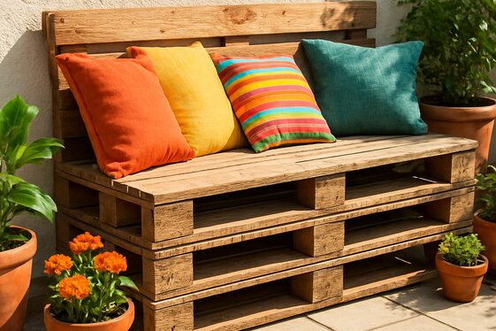 Create a Cozy Seating Area Using Pallets illustration