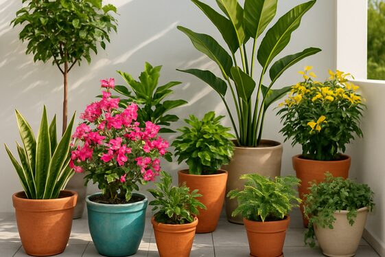Incorporate Potted Plants for a Fresh Look illustration
