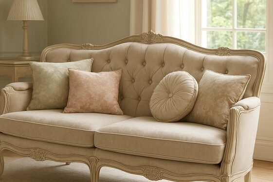 Classic French Provincial Sofas with Plush Upholstery illustration