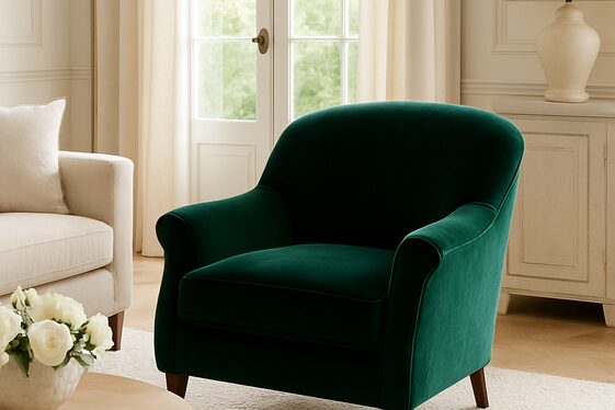 Soft Velvet Armchairs in Jewel Tones illustration
