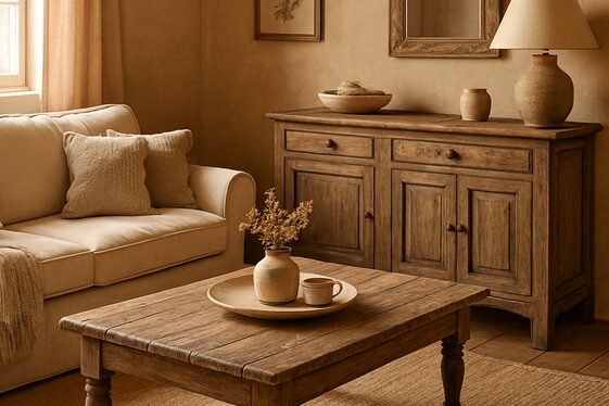 Distressed Wood Furniture for Rustic French Charm illustration
