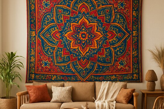 Display a Statement Tapestry or Textile Art illustration