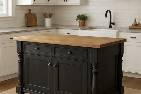 Dark Cottage Kitchen Island Ideas illustration