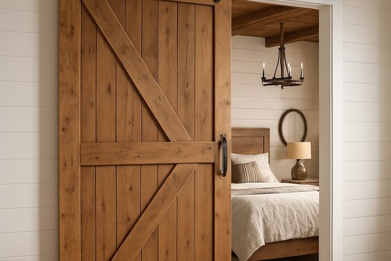Farmhouse Style Barn Doors in the Bedroom illustration