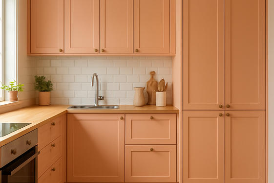 Paint Your Kitchen Doors Peach Fuzz for a Cozy Feel illustration