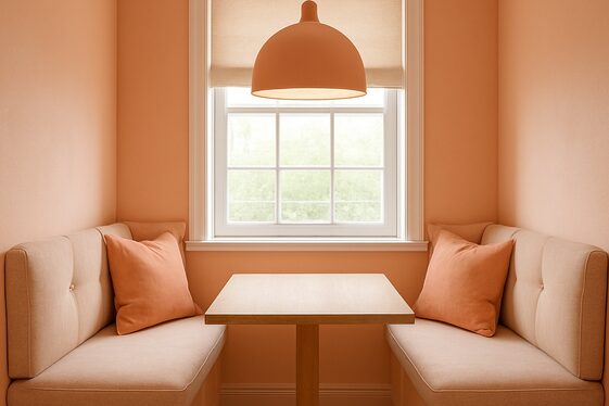 Create a Peach Fuzz Breakfast Nook Retreat illustration