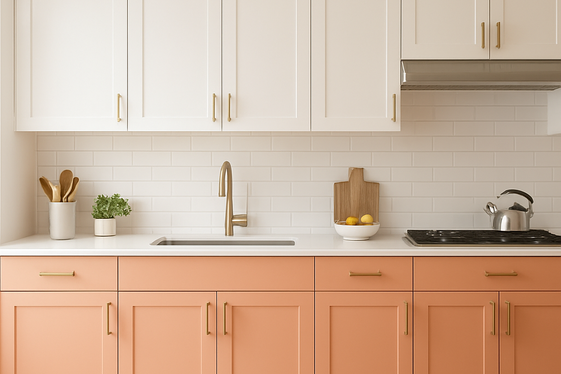 Mix Peach Fuzz with White for a Crisp Contrast illustration