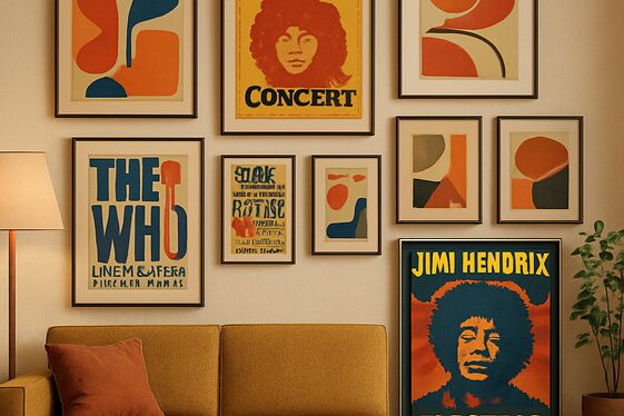 Retro Wall Art and Vintage Posters for Authenticity illustration