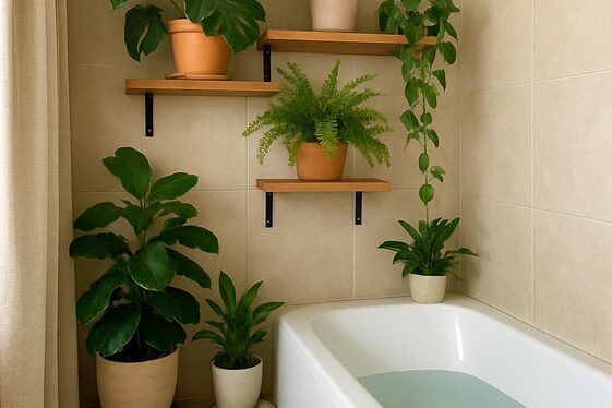 Incorporating Organic Elements Like Plants and Stones illustration