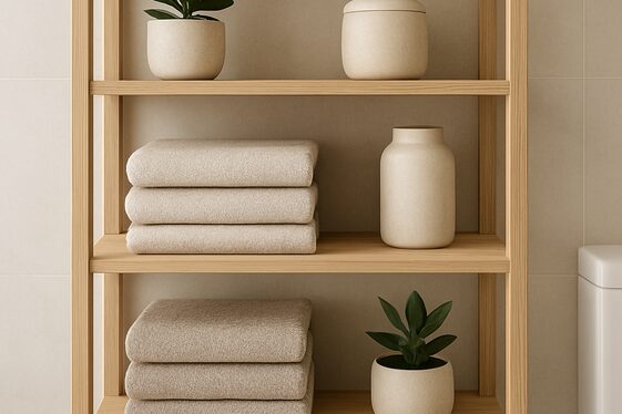 Open Shelving with Simple, Elegant Storage illustration