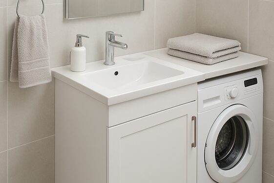 Laundry Sink Combined with Bathroom Basin illustration