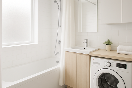 Natural Lighting Strategies in Small Bath Laundry illustration