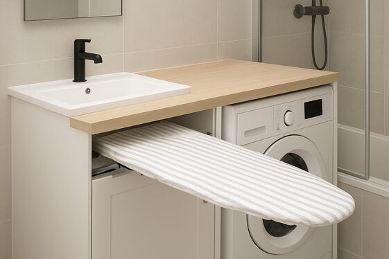 Fold-Down Ironing Board Integration illustration
