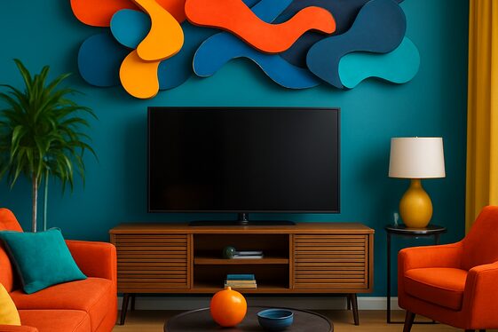 Bold Color Contrasts in 3D Wall Sculptures illustration