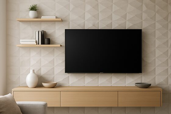 Floating Shelves Integrated into 3D Walls illustration
