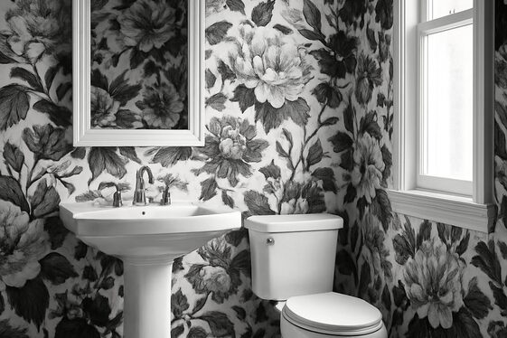 Black and White Wallpaper for Dramatic Impact illustration