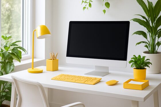 Styling a Butter Yellow Home Office for Energy and Focus illustration