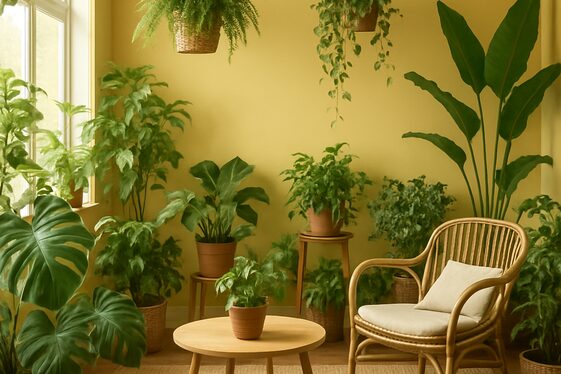 Combining Butter Yellow with Botanical Greenery illustration