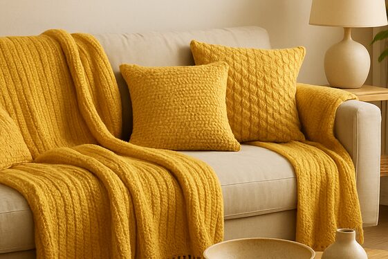 Layering Butter Yellow with Textured Fabrics illustration