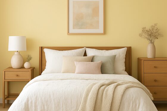 Soft Butter Yellow for Serene Bedroom Walls illustration