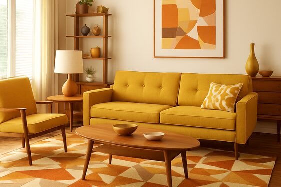 Mixing Butter Yellow with Mid-Century Modern Decor illustration