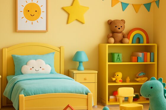 Brightening Up Kids’ Rooms with Butter Yellow illustration