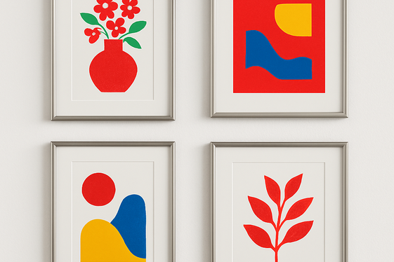 Using Cherry Red Art and Wall Décor illustration