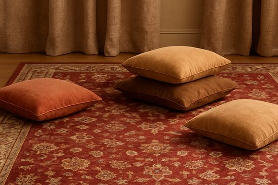 Cherry Red Rugs and Textiles to Add Comfort illustration