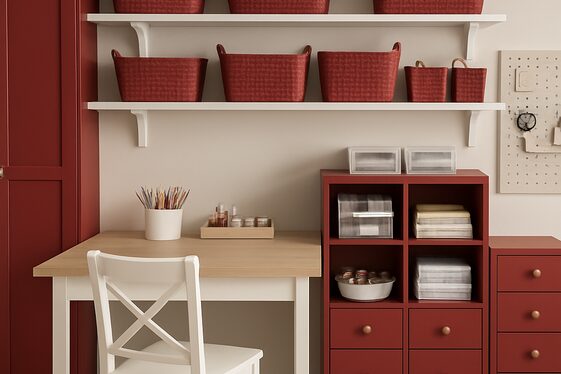 Cherry Red Storage Solutions for a Stylish Space illustration