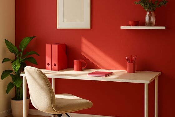 Incorporating Cherry Red into Your Home Office illustration