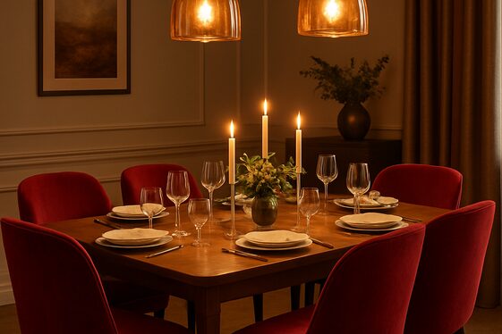 Cherry Red Dining Room Ideas to Impress Guests illustration