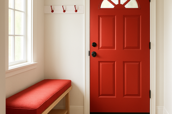 Cherry Red Entryway Inspirations illustration
