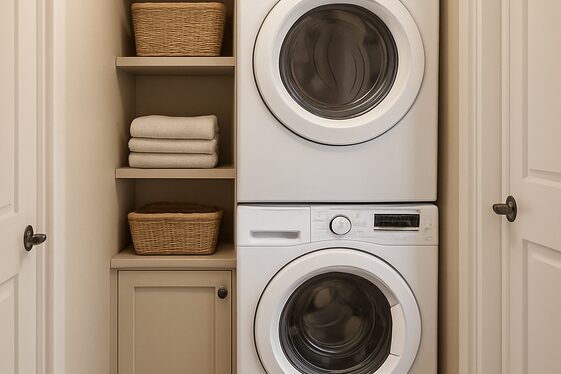 Integrate Stackable Washer and Dryer Units illustration