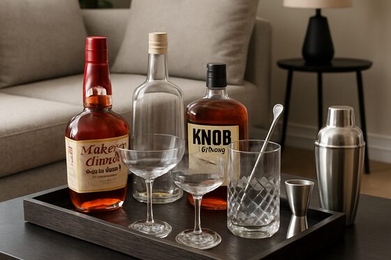 Create a Coffee Table Bar Setup illustration