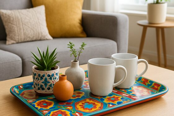 Add a Pop of Color with Decorative Trays illustration