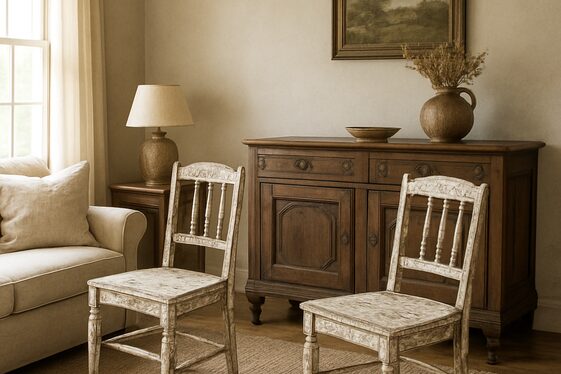 Adding Vintage Furniture to Enhance Rustic Charm illustration