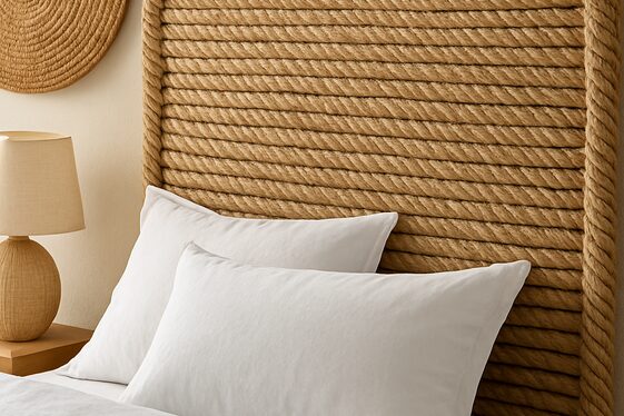 Rope-Wrapped Headboard for a Nautical Feel illustration